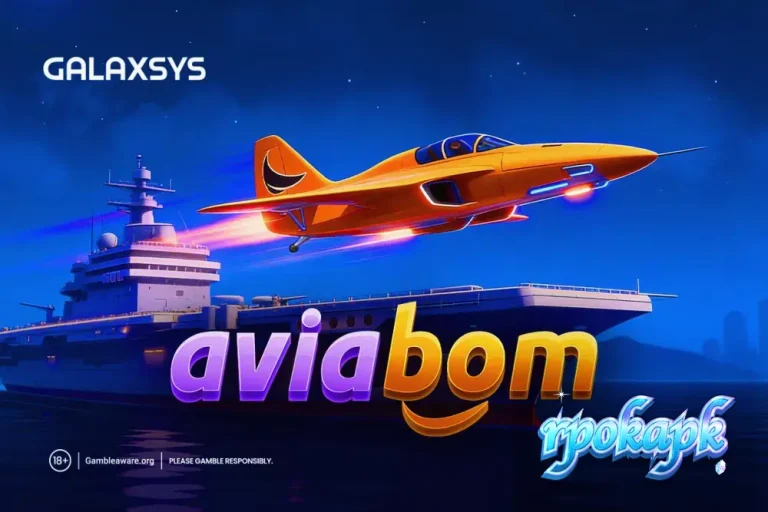 Tampilan layar permainan Aviabom dengan grafis pesawat dan antarmuka dinamis.